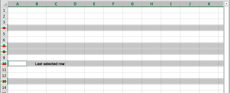 Selektiranje ili označavanje redova ili redaka u Excelu