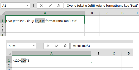 Kako promijeniti podatak ili formulu u ćeliji Excela