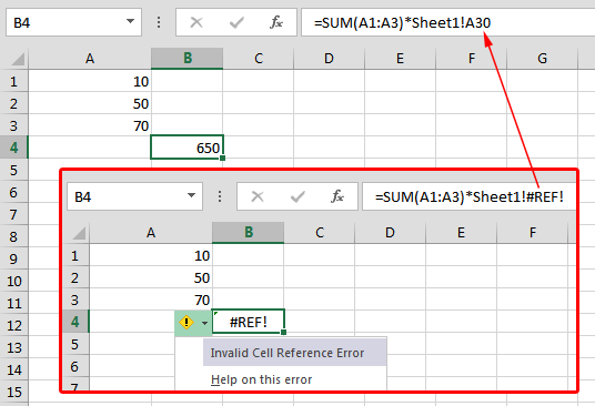 REF greška u Excelu kada obrišemo izvornu  ćeliju ili radni list u Excelu