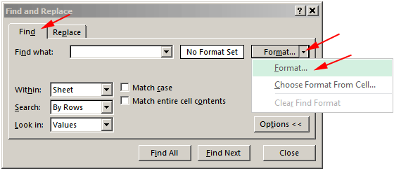 Pronađi spojene ćelije u Excelu