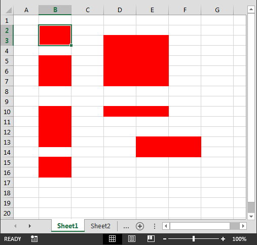 Pronađi i označi bojom sve spojene ćelije na radnom listu u Excelu pomoću VBA