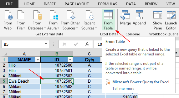 Table1 i Power Query