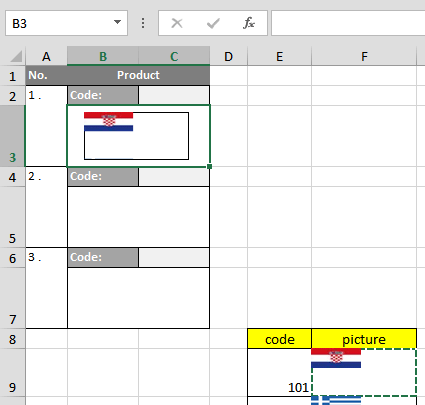 Kopirana slika u Excelu sa linkom