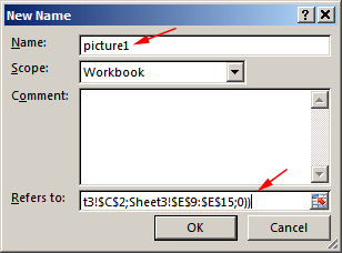 Kreiranje novog imena u Excel Name Manageru