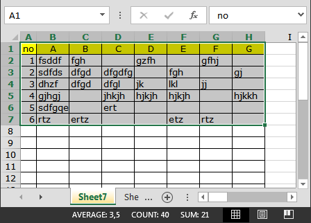 Dinamično područje ispisa tablice bez npraznih redova u Excelu