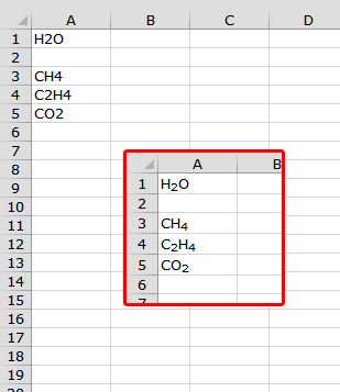 Pronađi i zamjeni broj u kemijskoj formuli sa Indeksom ili Subscript