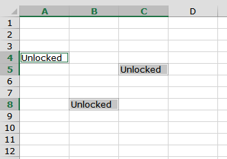 Kako selektirati sve nezaključane ćelije na Excel radnom listu